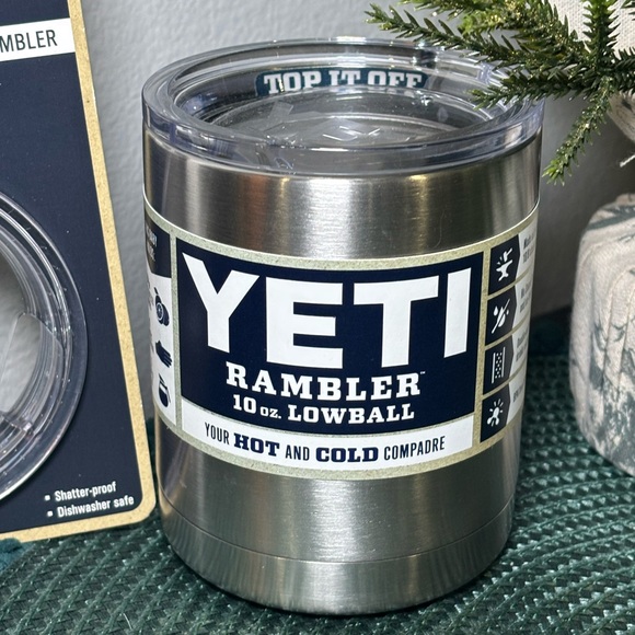 YETI Rambler 10 oz Lowball with extra Lid - Picture 2 of 3